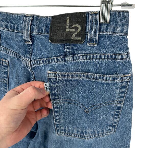 Vintage 90s men's Levi's L2 SilverTab Skater Grunge Baggy Blue Denim Jeans 29x32 - Picture 8 of 11